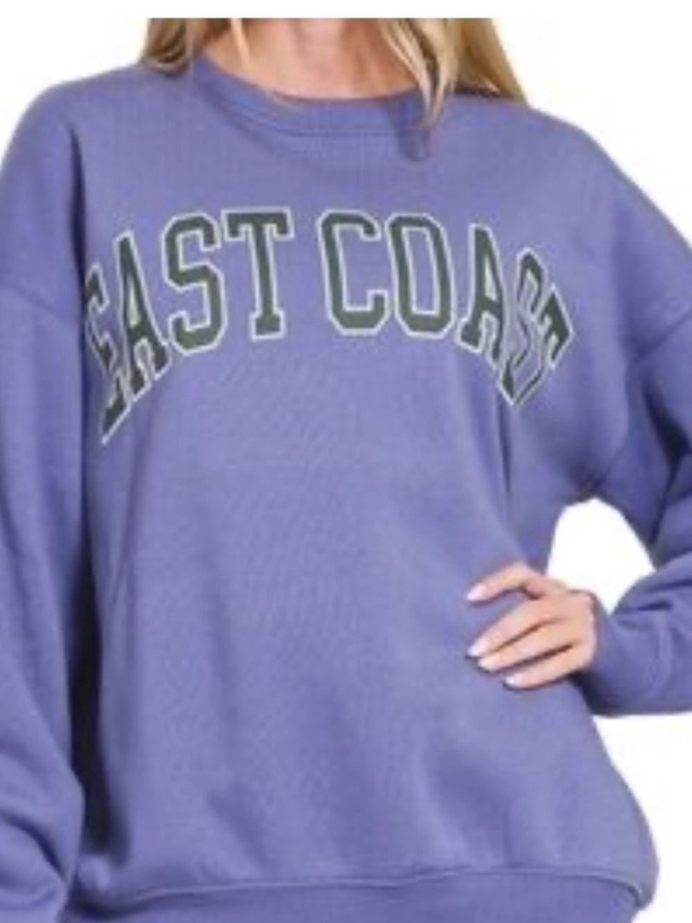 Zenana 'East Coast' Crewneck Sweatshirt